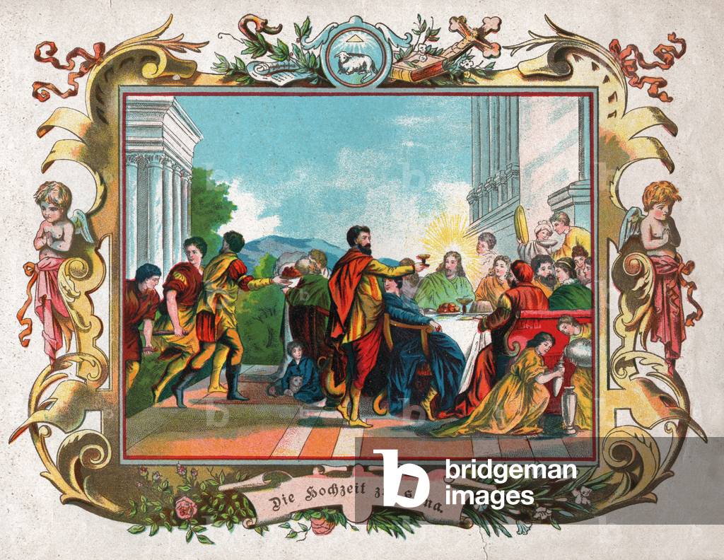 The wedding of Cana. (engraving, circa 1900)