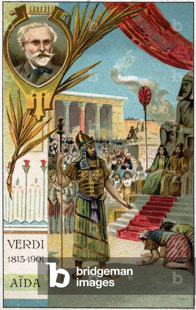 Aida, opera by Giuseppe Verdi, c.1900 (chromo)