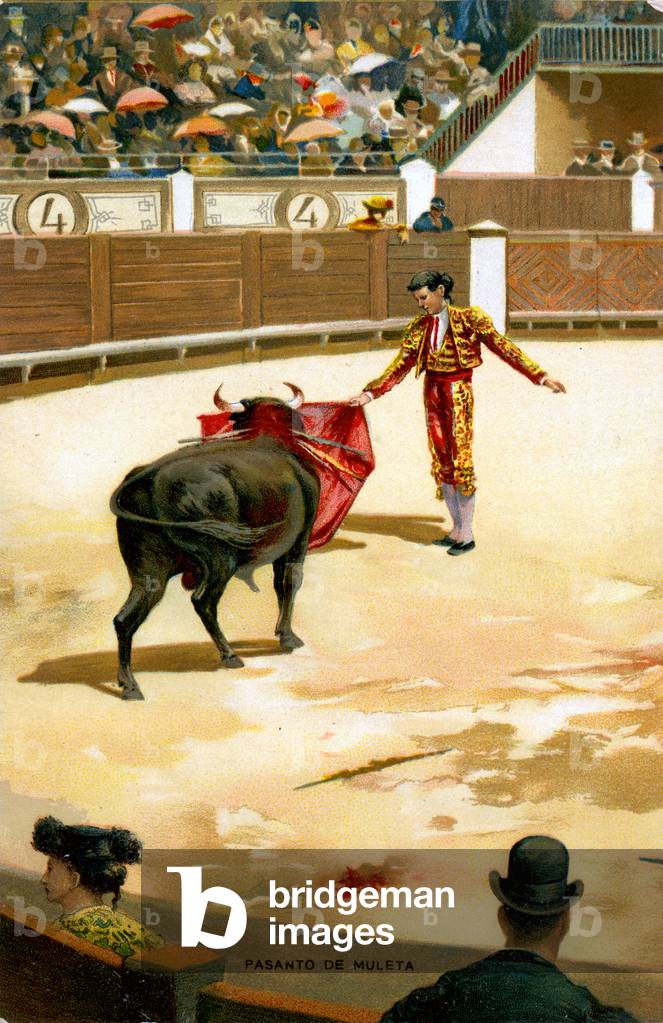Sport. Bullfighting. Pass of the Muleta. Illustration, Germany, c.1920.