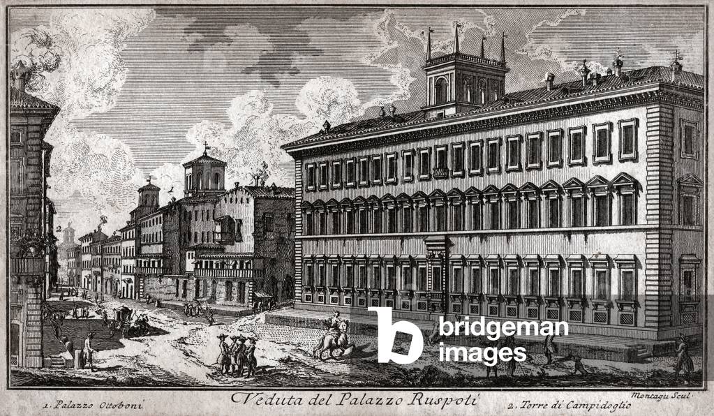 Via del Corso, Rome. (engraving, 18th century)