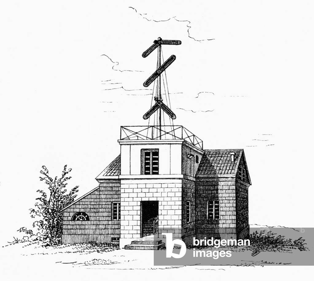 Prussian Optical Telegraph, 1885 (engraving)