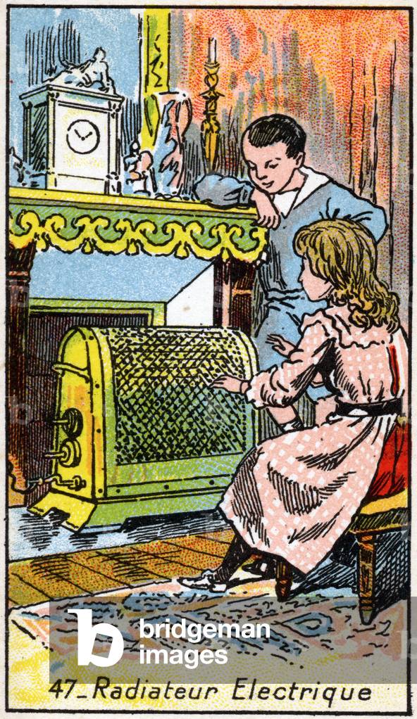 Science. Electricity. Electric radiator. c.1900 (chromo)