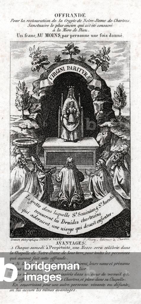 Adoration of the Virgin Mary. (engraving, ca. 1850)