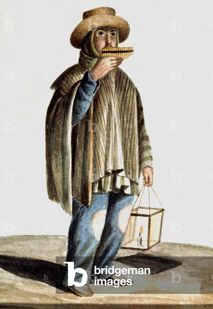 Night watchman, c.1840  (watercolour)