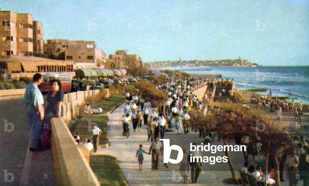 The coast, Tel Aviv, postcard
