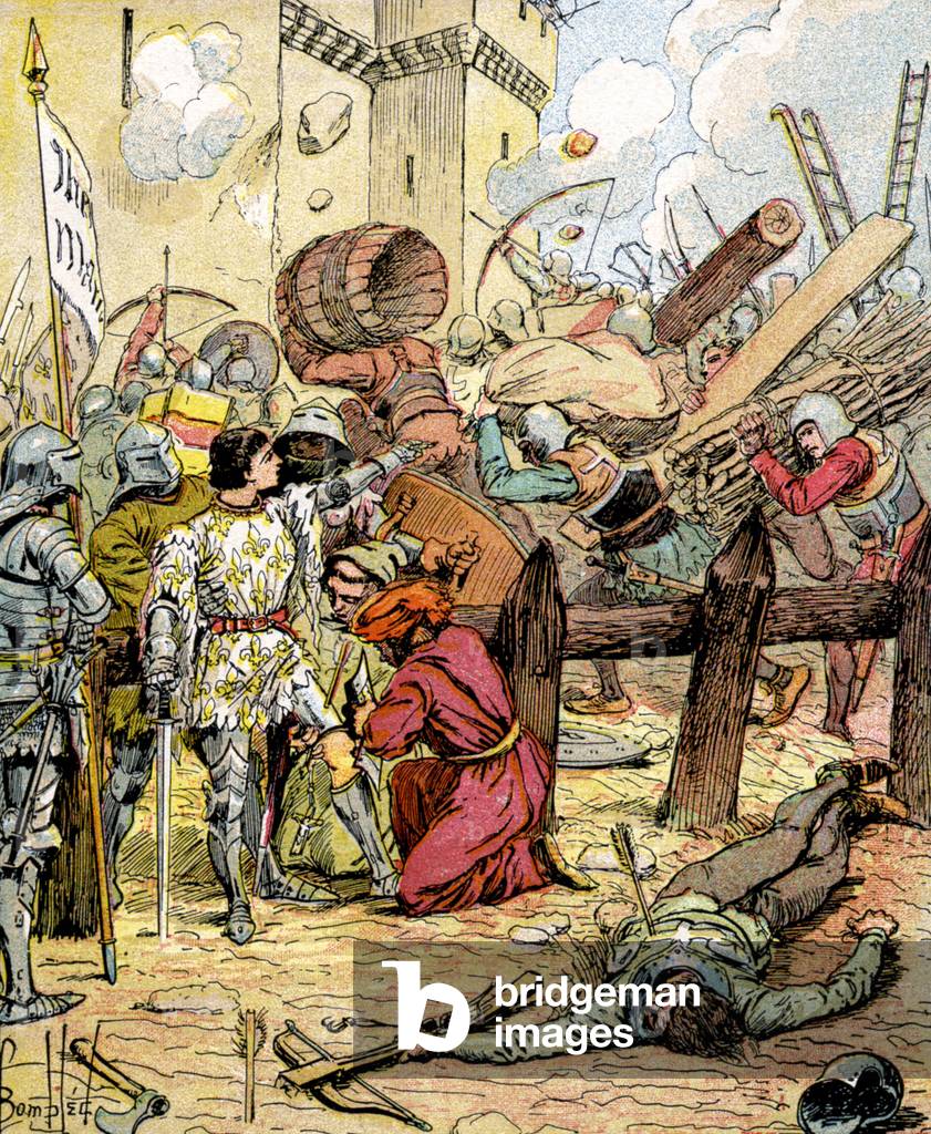Joan of Arc in front of Paris, 19th century (engraving)