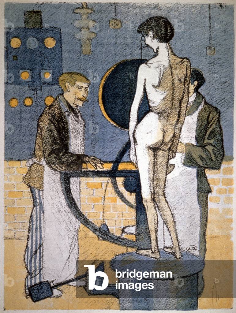 The weighing of phtisic, 1905 (illustration)
