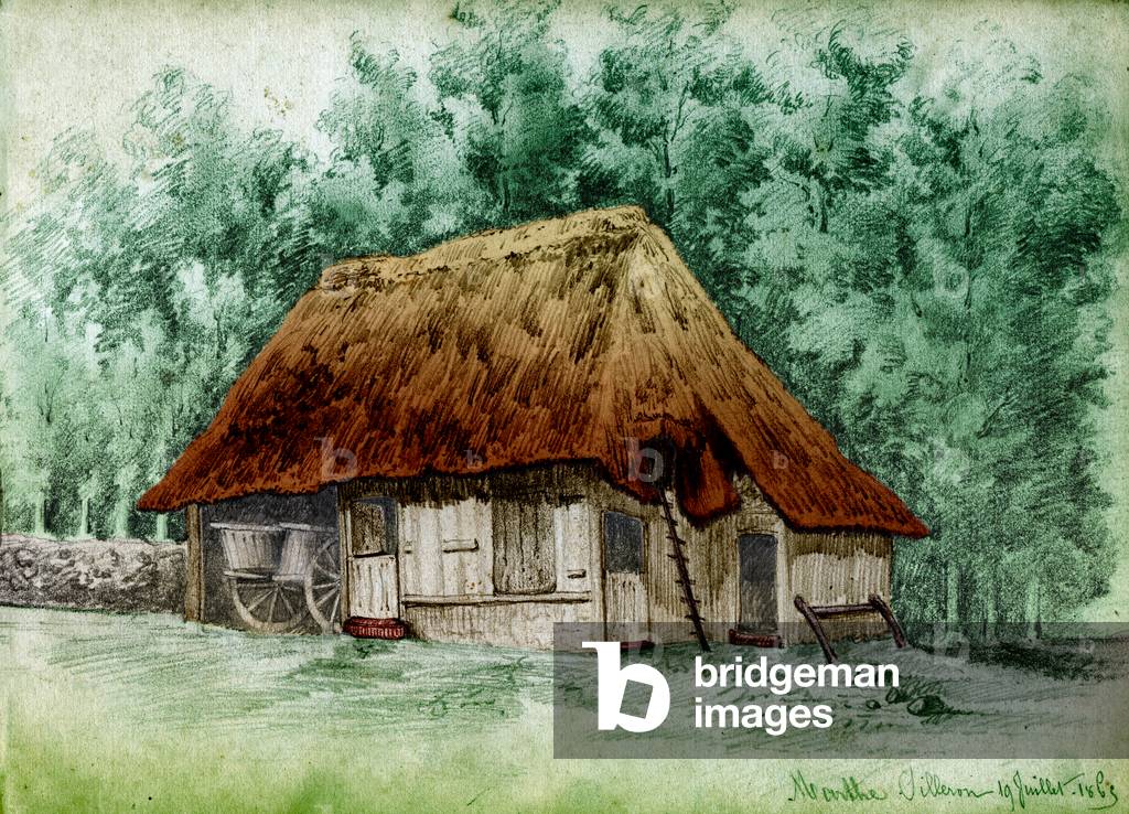 Cottage in France. (drawing, 1863)