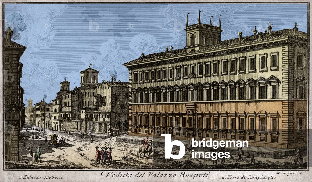 Via del Corso, Rome. (engraving, 18th century)