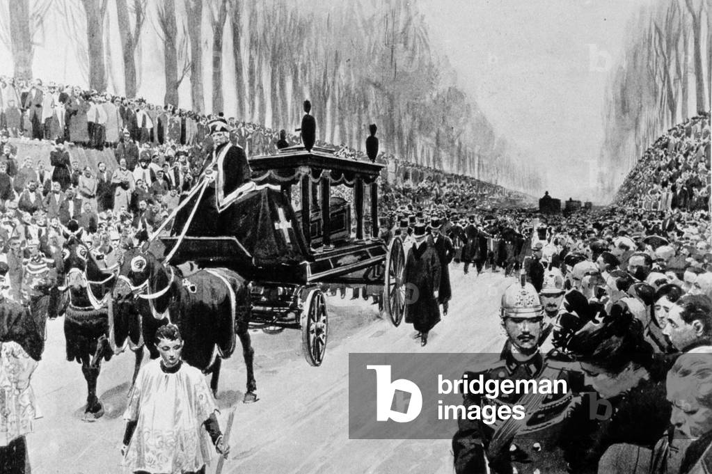 Funeral of Giuseppe Verdi in Milan, 1901 (engraving)