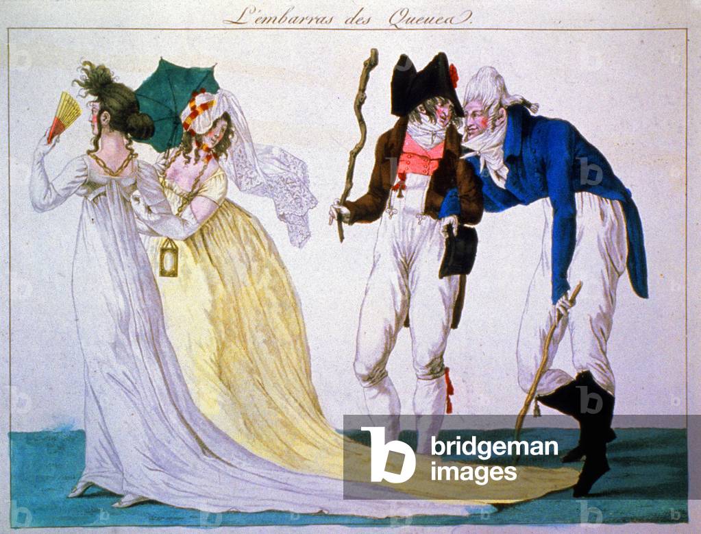 Fashion from the Directory period in France, late 18th century (engraving)