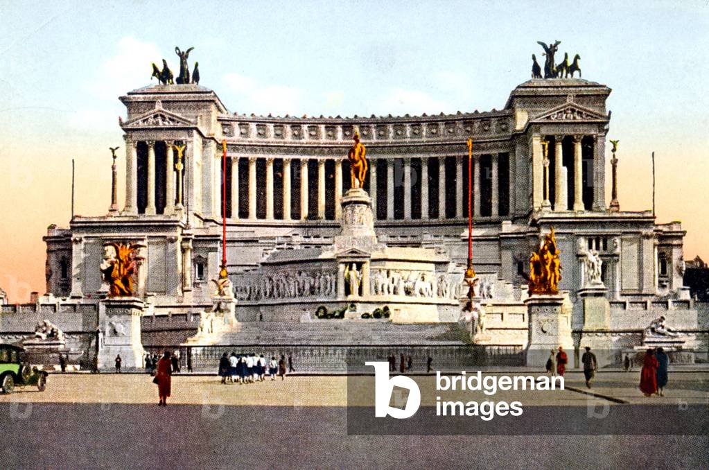 monument to Vittorio Emanuele II in Rome, Italy c. 1920, postcard