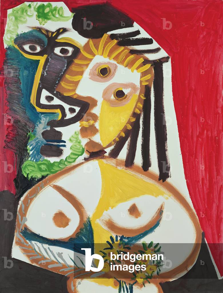 Bild von Gemälde "Paar mit einem Strauß", 1970 von Pablo Picasso