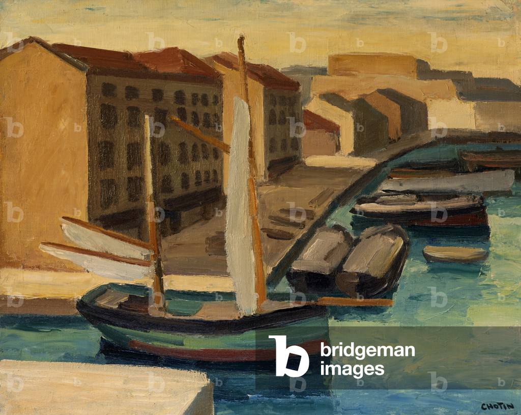 The Quai du Port and the 'Pouillon' buildings, Marseille (oil on canvas)