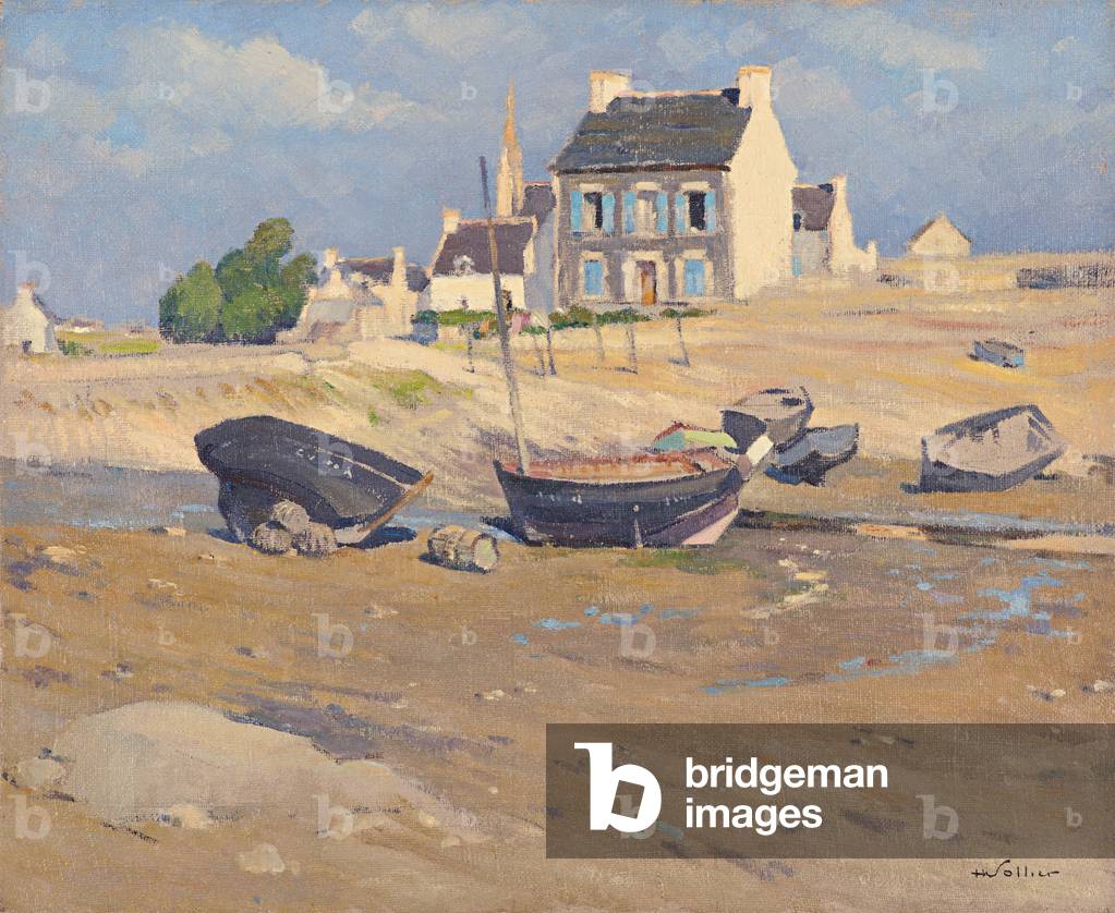 Low Tide, 1929 (oil on hessian)