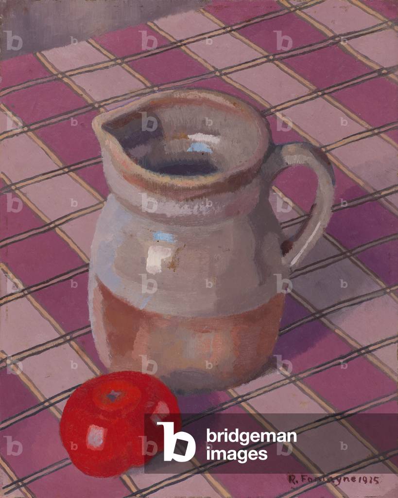 Jug and tomato, 1925 (oil on cardboard)