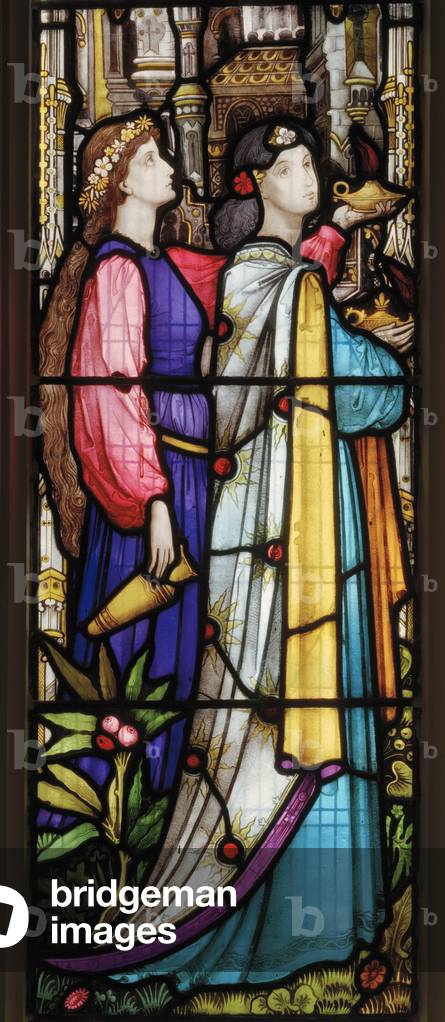 The Wise and Foolish Virgins, c.1868 (stained glass)