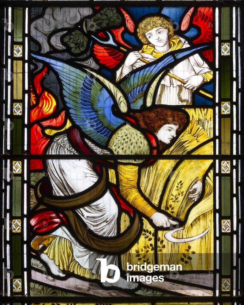 Angel Reaper, 1878 (stained glass)