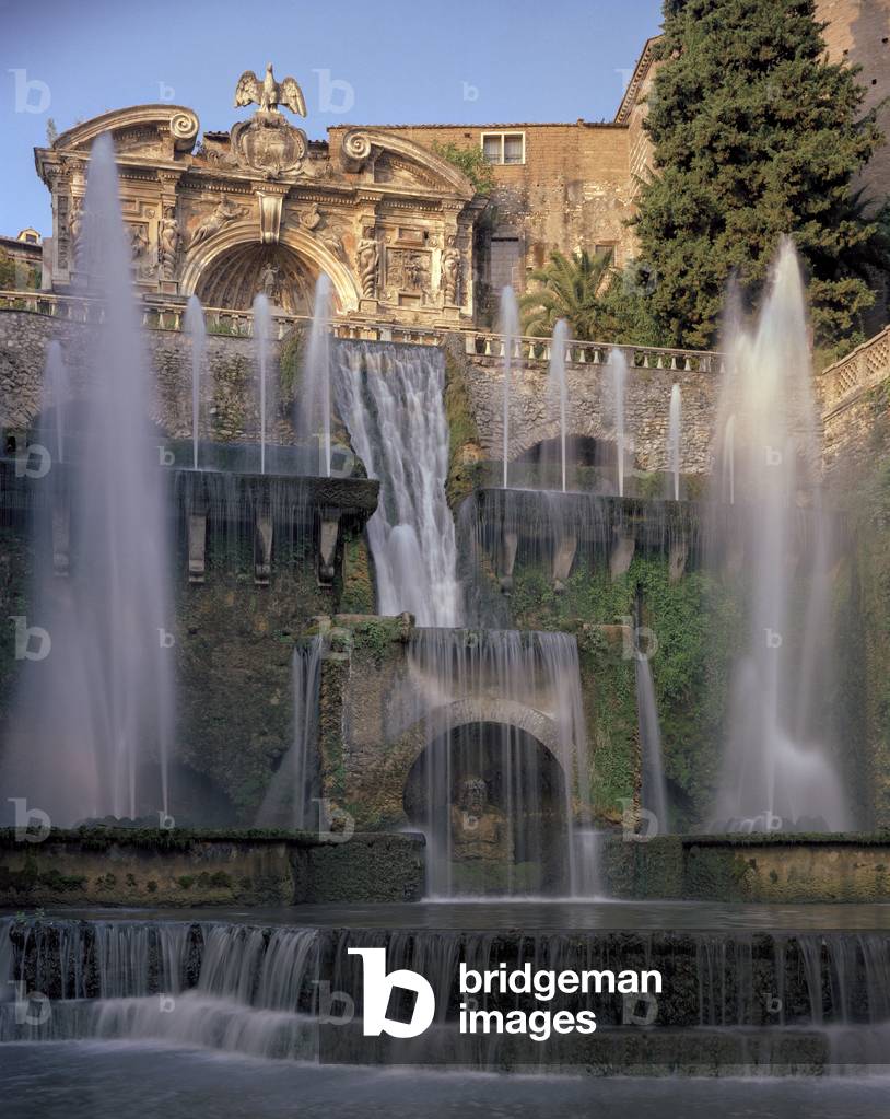 The Fountain of the Organ and the Fountain of Neptune, Villa d'Este, Tivoli (photo)