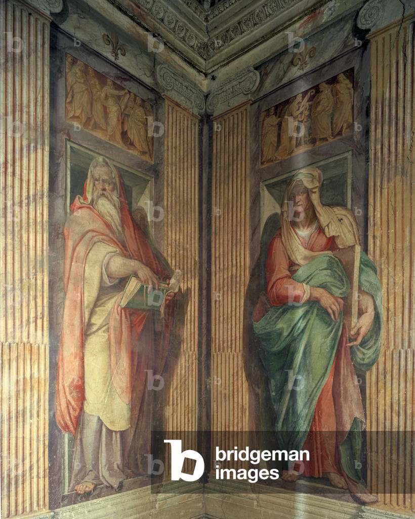 A sibyl and prophet, detail from the Cardinal's private chapel, Villa d'Este, Tivoli (photo)