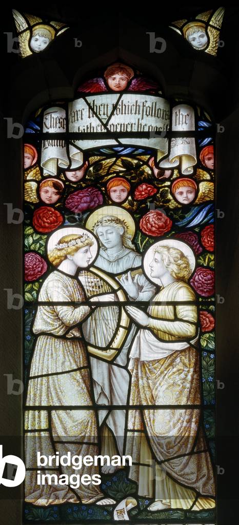 Llantysilio, St Tysilio, Shrigley & Hunt (1873-1982), Carl Almquist, Angel Musicians, 1890