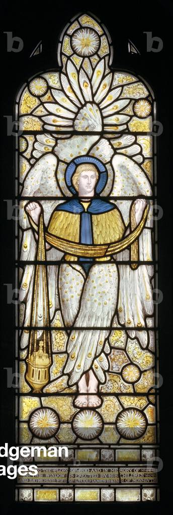 Angel with censer, 1872-73 (stained glass)
