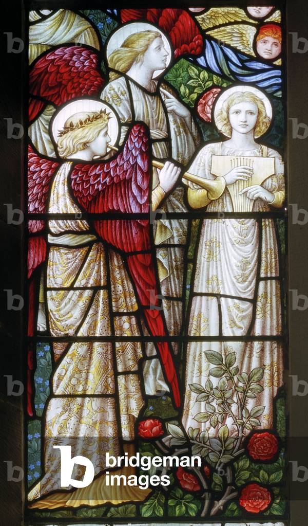 Llantysilio, St Tysilio, Shrigley & Hunt (1873-1982), Carl Almquist, Angel Musicians, 1890