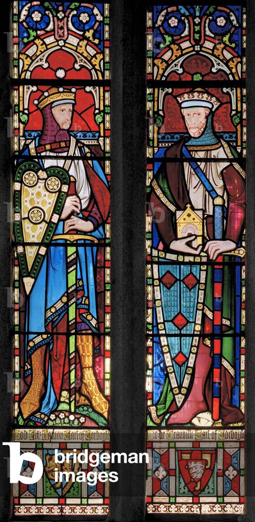 14th Century Knights, Granville ancestors, 1859-60 (stained glass)