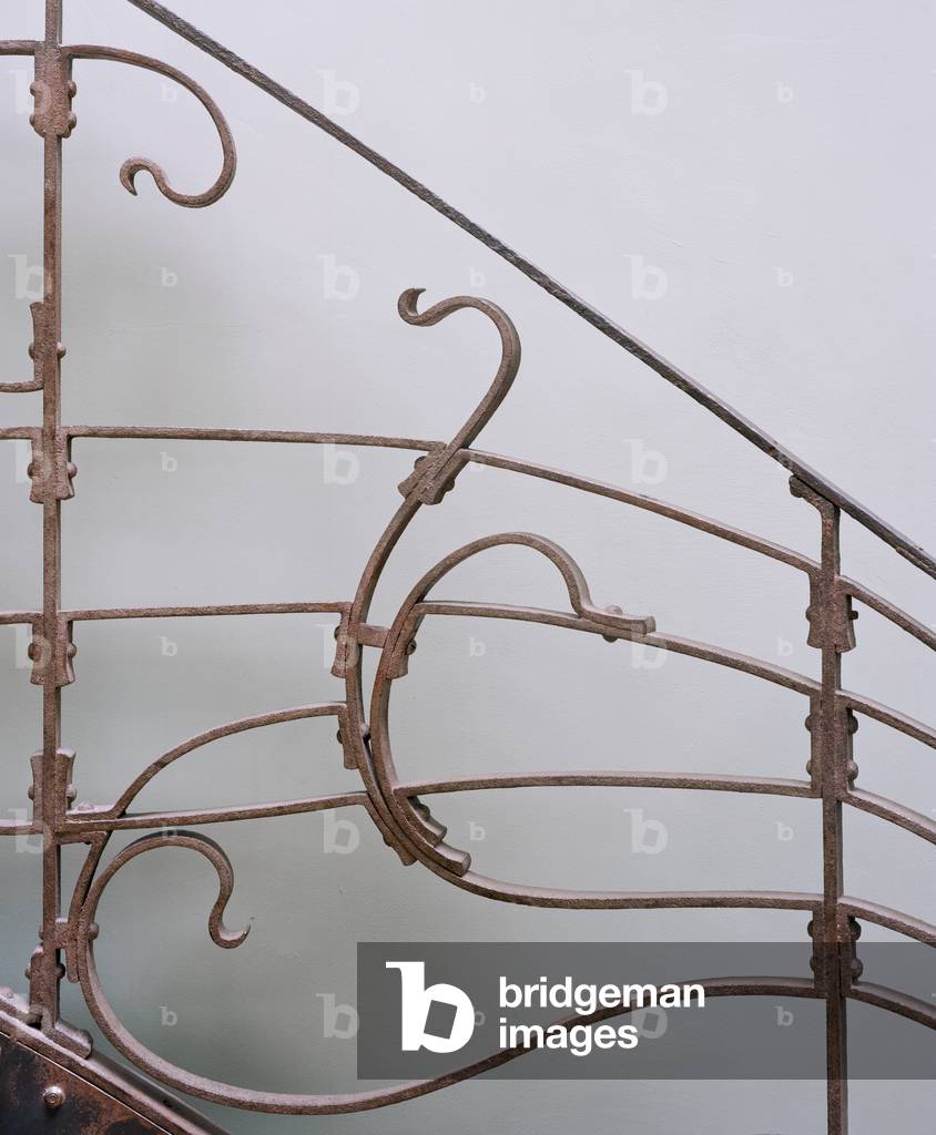 Ironwork now in Horta Museum, Maison Du Peuple, Rue De La Samaritaine, Brussels, 1896-99, Demolished 1965 (photo)