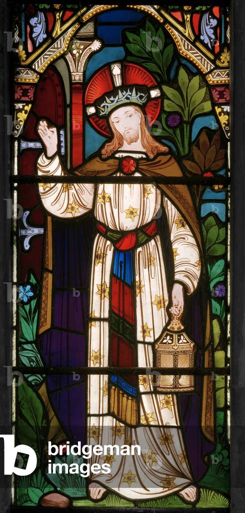 The Light of the World, 1866 (stained glass)