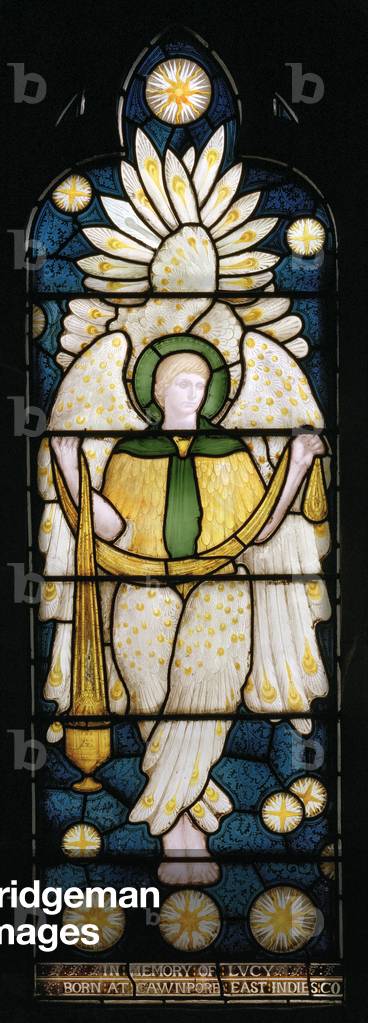 Angel with censer, 1872-73 (stained glass)