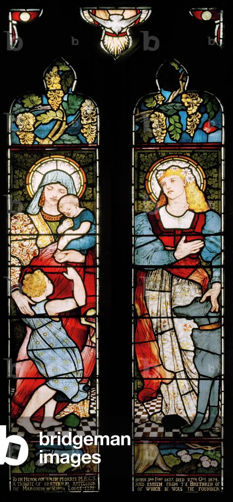 Charity & Faith, Church of St Cuthbert, Darlington, 1875