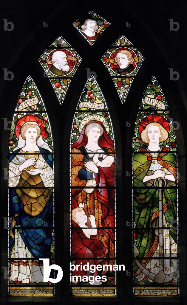 The Painter's Window; Faith, Hope & Charity, St Machar's Cathedral, 1873