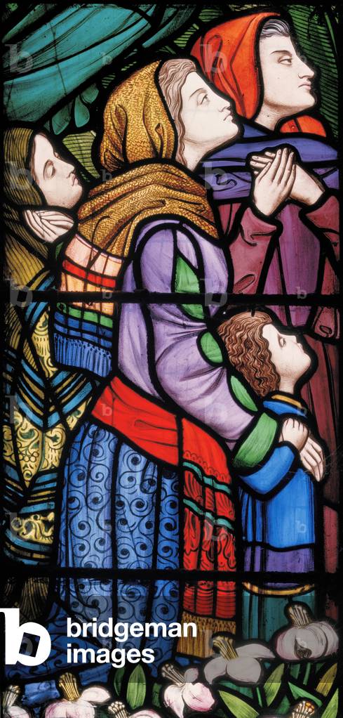 Christ Blessing Children, detail, 1863 (stained glass)