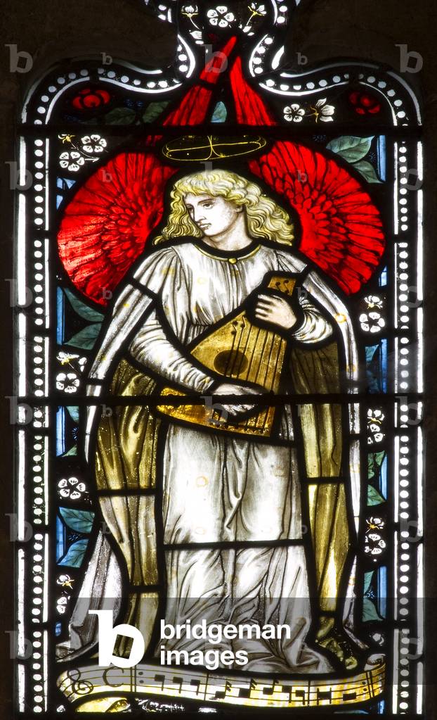 Musical Angel, 1876 (stained glass)