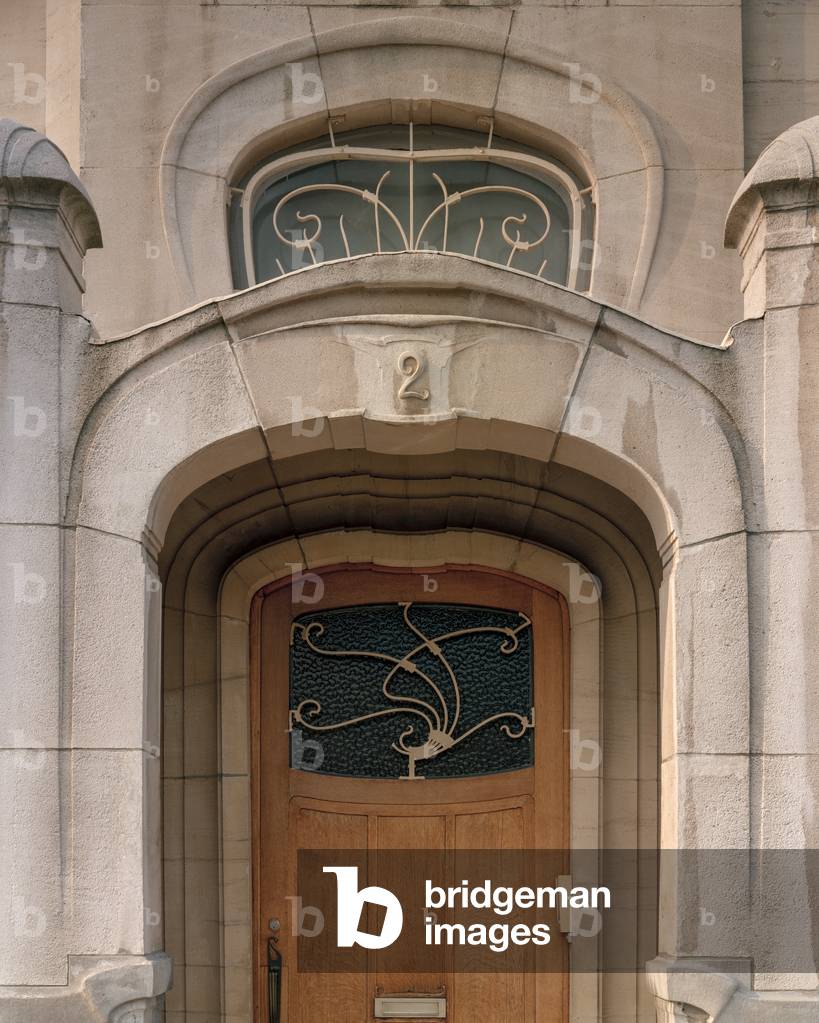 2 Avenue Palmerston entrance detail, Hotel Van Eetvelde 2 & 4 Avenue Palmerston, Brussels, 1895-1901 (photo)