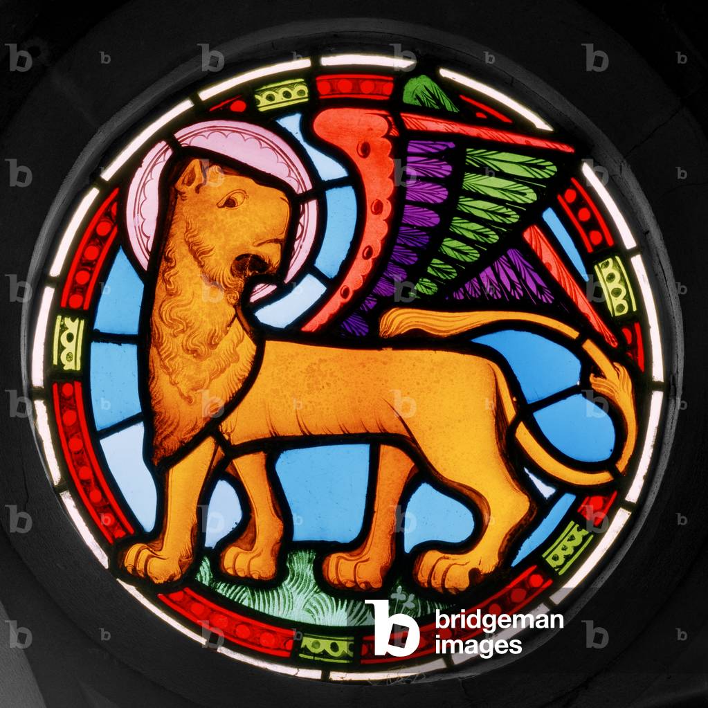 Lion, 1865 (stained glass)