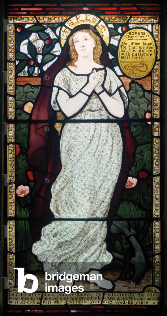 Greenock, The Old West Kirk, Cottier & Co, Mathew Maris, Hope, c.1874