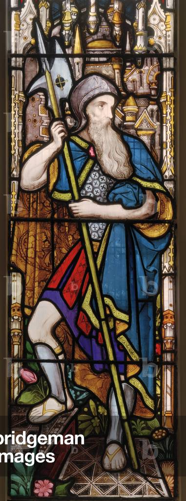 The Doorkeeper, detail from The Wise and Foolish Virgins, c.1868 (stained glass)