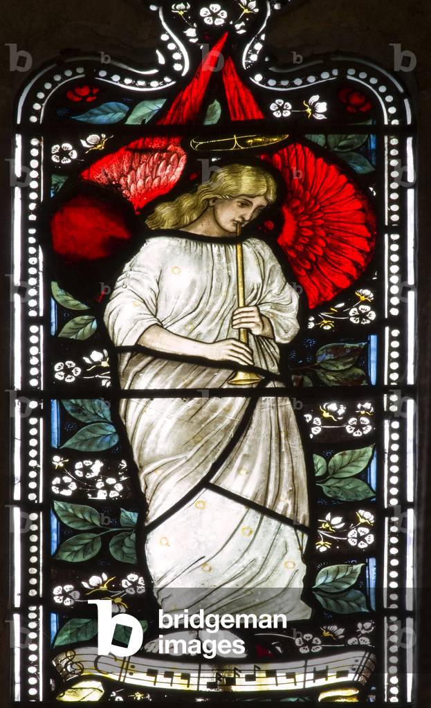 Musical Angel, 1876 (stained glass)