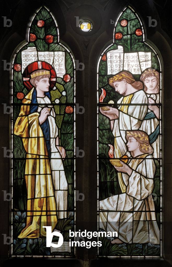 The Wise & Foolish Virgins, 1888 (stained glass)