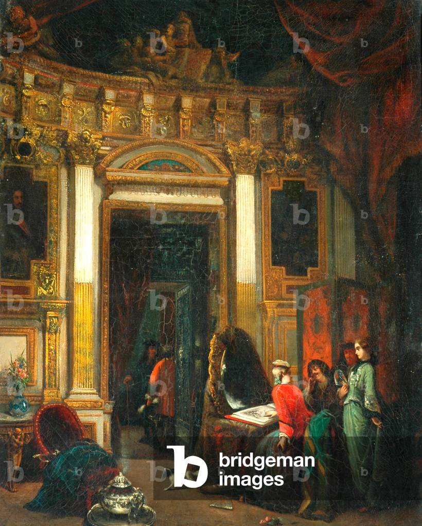 Interior With Figures (oil on canvas)