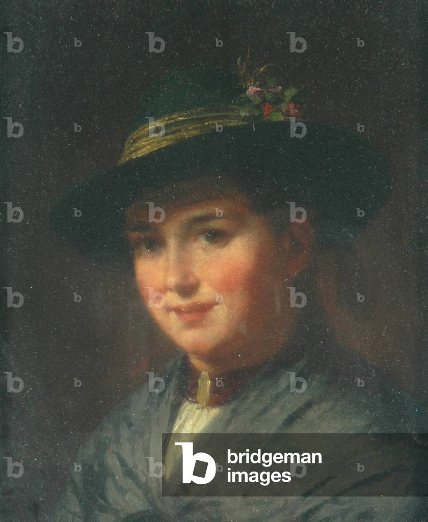 A Peasant Girl (oil on canvas)