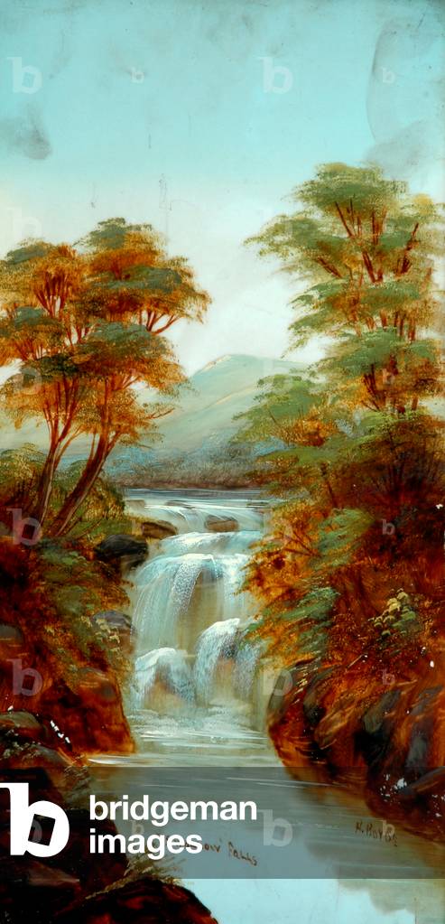 Swallow Falls (oil on glass)
