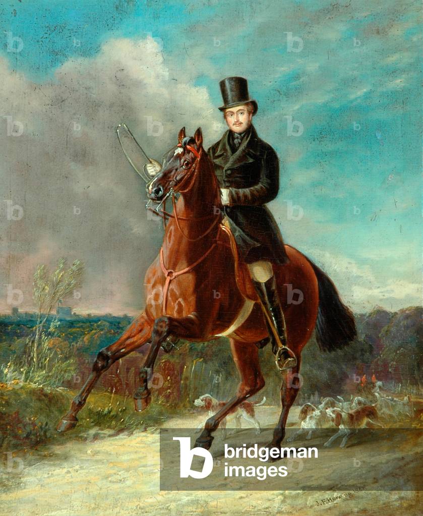 The Prince Consort On Horseback, 1841 (oil on panel)