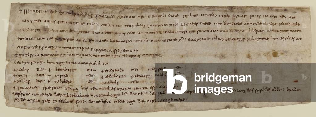CCA-ChAnt/F/150 Charter of King Alfred, c898 (ink on parchment)