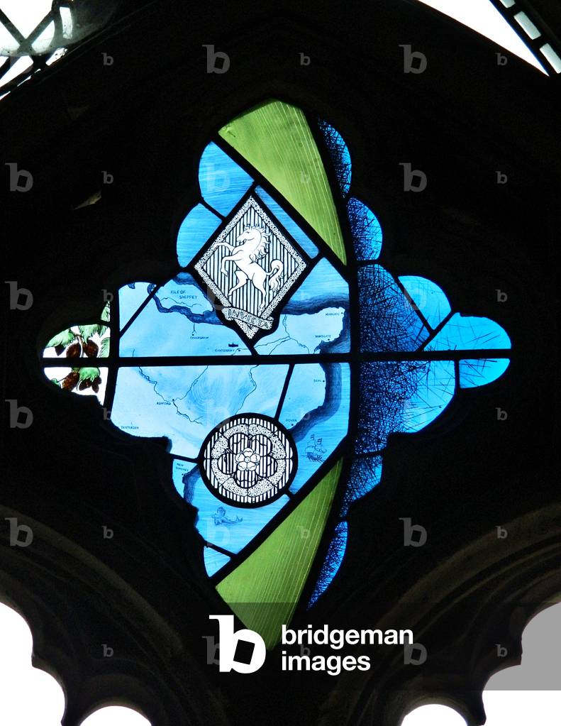 Map of East Kent, c.2014 (stained glass)