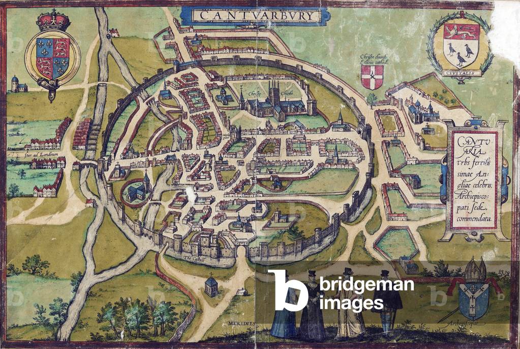 CCA-PRINDRAW/3/A/1 Canterbury Map, c1588 (print)