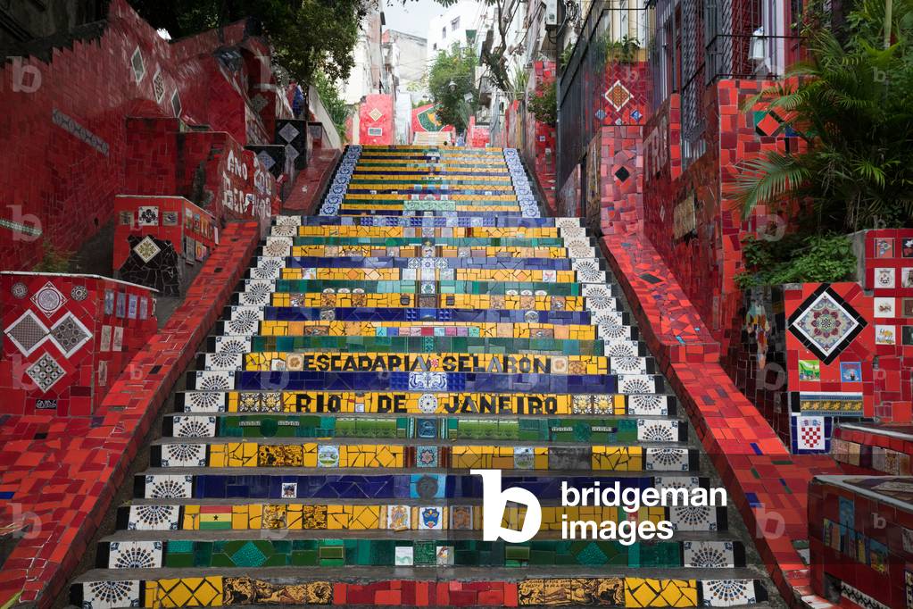 Selarón Steps, Lapa District, Rio de Janeiro, Brazil, March 2018 (photo)