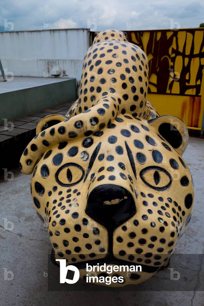 Artwork at atelier of Brazilian artist Carlos Vergara, Santa Teresa district, Rio de Janeiro, Brazil, March 2018 (photo)